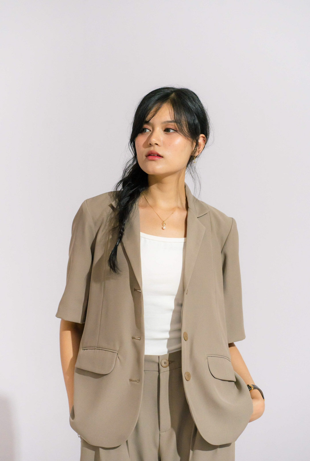 Divine Brown Tailored Blazer